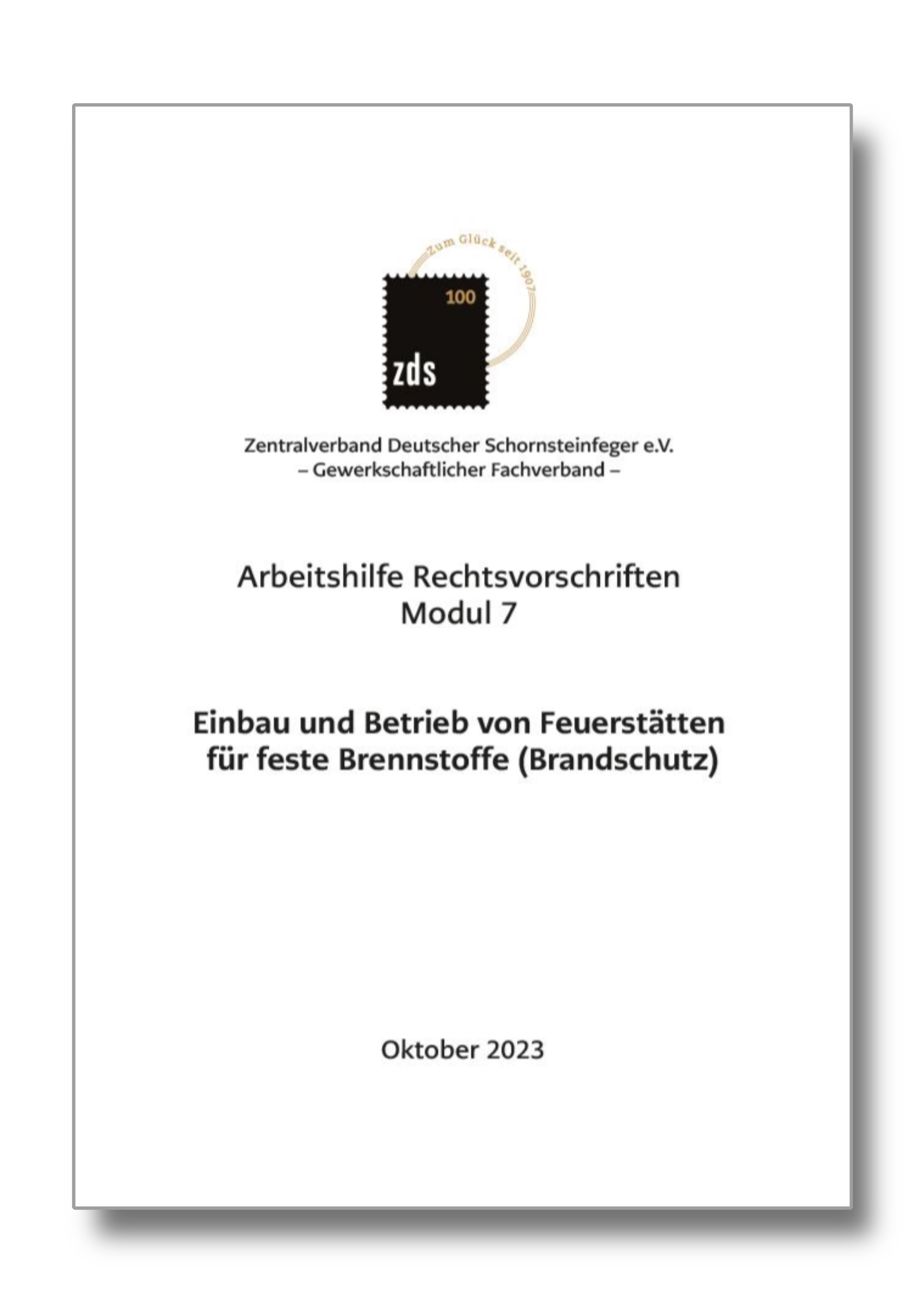 ZDS AH RV Modul 7* – Einbau und Betrieb von Feuerstätten für feste Brennstoffe - Arbeitskarte